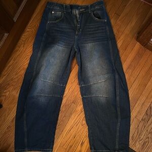 PLNOTME size 8 barrel jeans. Worn once.